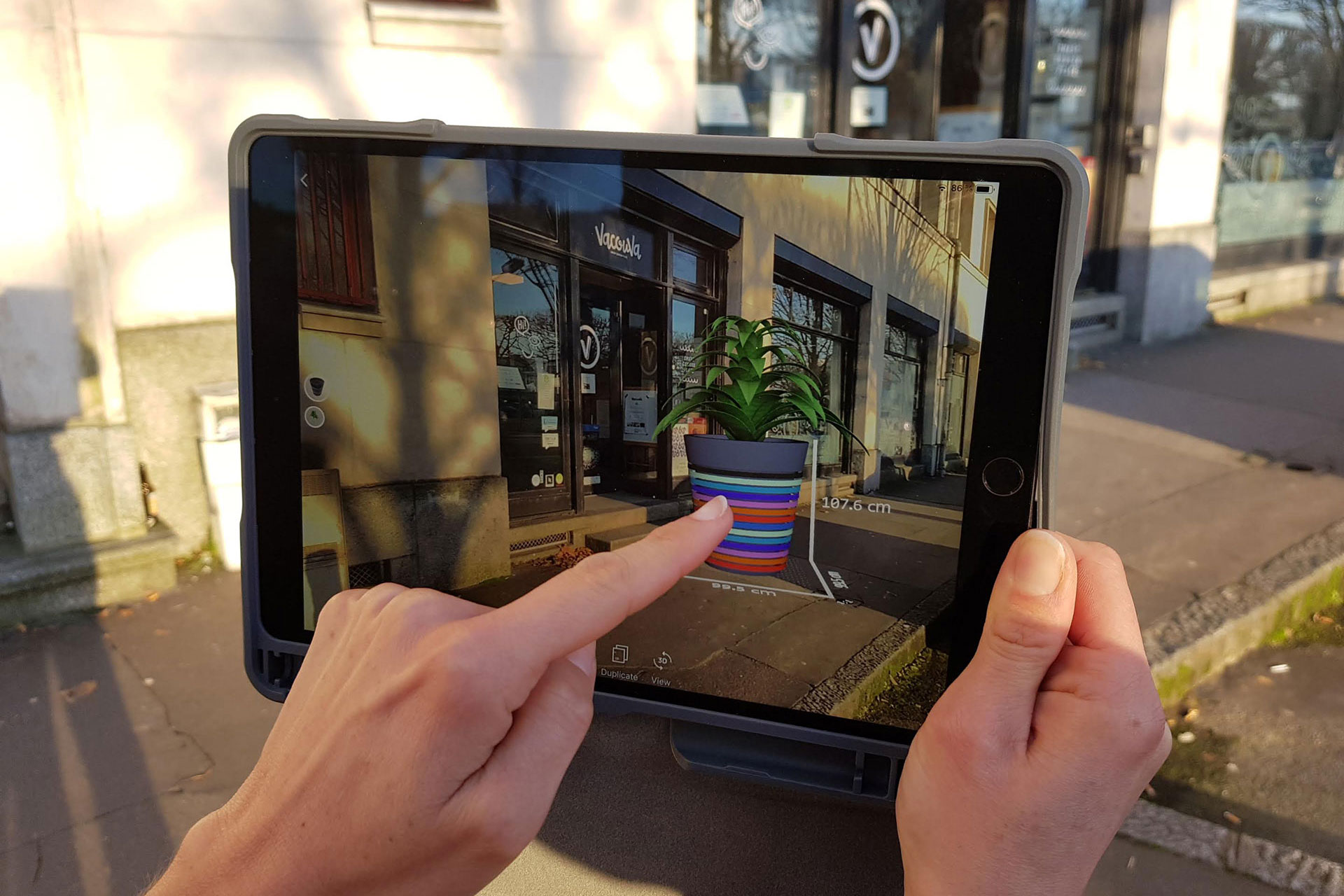 application réalité augmentée fleurissement urbain