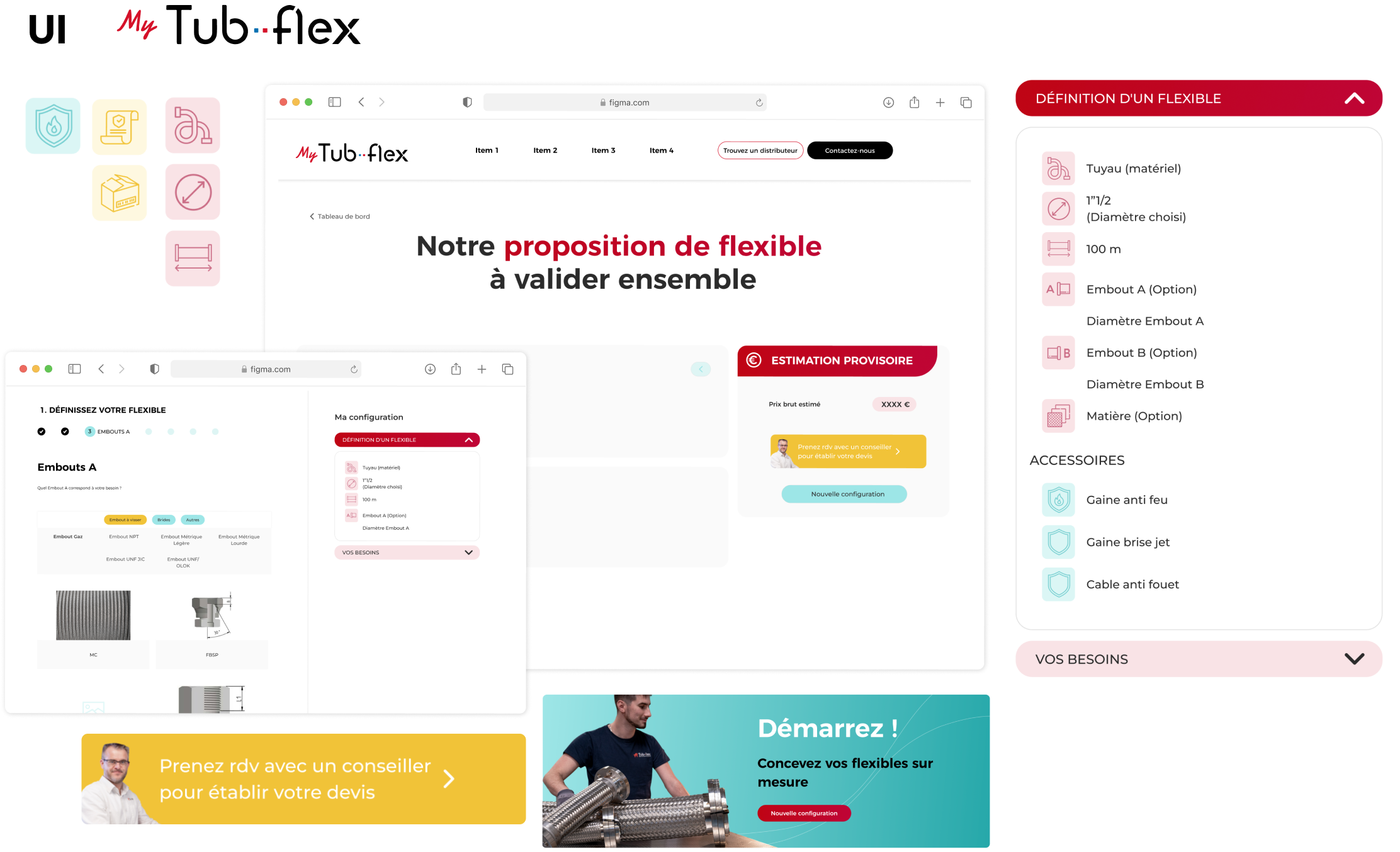 UI configurateur My Tubflex